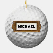 Golf Christmas Collectible Keramik Ornament (Hinten)