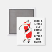 Golf Christmas Collectible Magnet (Vorderseite/Rückseite)