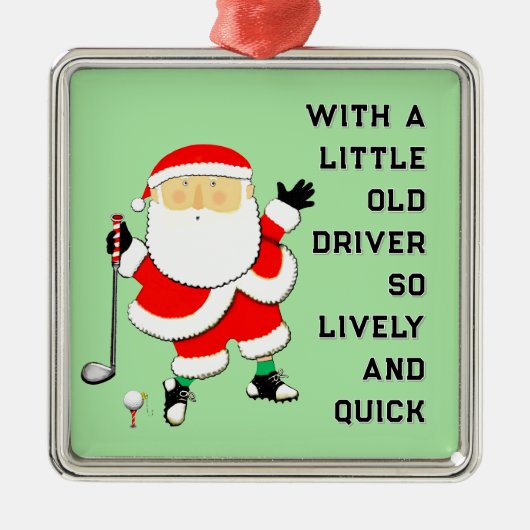 Golf Christmas Collectible Ornament Aus Metall (Vorne)