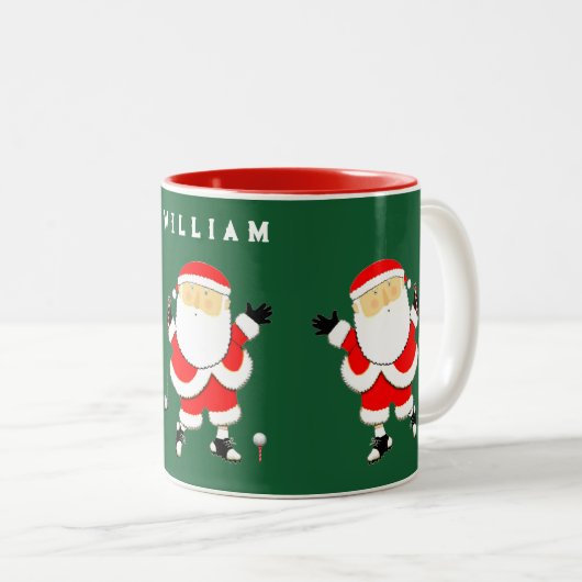 Golf Christmas Collectible Zweifarbige Tasse (VorderseiteRechts)