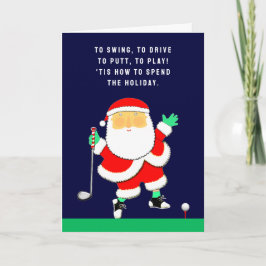 Golf Christmas Feiertagskarte