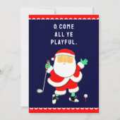 Golf Christmas Greeting Feiertagskarte (Vorderseite)
