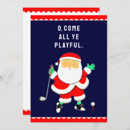 Golf Christmas Greeting Feiertagskarte