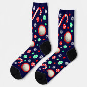 Golf Christmas Holiday Gifts Socks Socken (Linkes Detail)