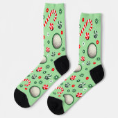Golf Christmas Holiday Gifts Socks Socken (Linkes Detail)