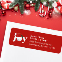 Golf Christmas Holiday Joy Festive Modern Red