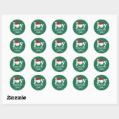 Golf Christmas Holiday Joy Sticker Modern Green (Blatt)