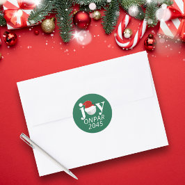 Golf Christmas Holiday Joy Sticker Modern Green