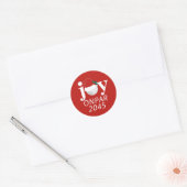 Golf Christmas Holiday Joy Sticker Modern Red (Umschlag)