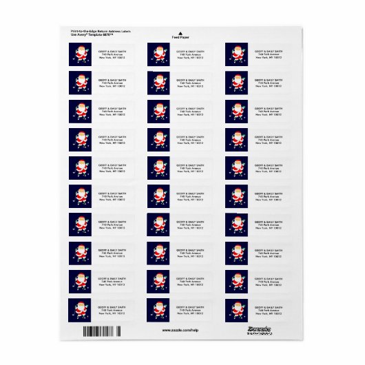 Golf Christmas Holiday Label (Vorne)