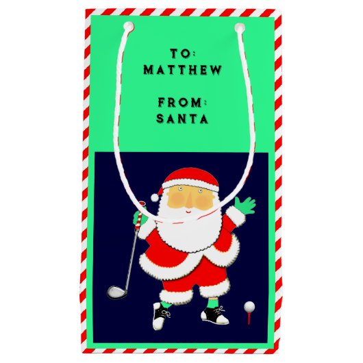Golf Christmas Kleine Geschenktüte (Vorderseite)