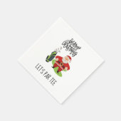 Golf Christmas Lass Par T mit Weihnachtsmann Serviette (Ecke)