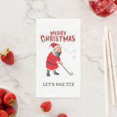 Golf Christmas Lass Par T mit Weihnachtsmann Serviette (Beispiel)