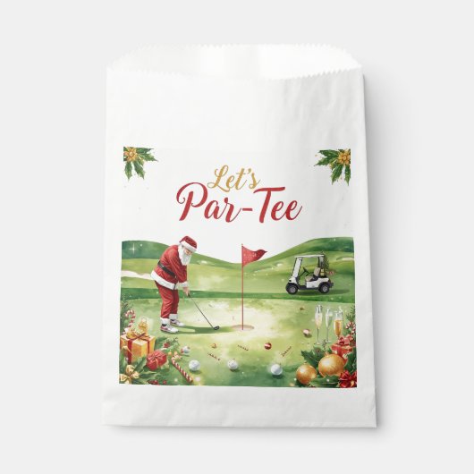 Golf Christmas Let’s Par tee with Santa Claus Geschenktütchen (Vorderseite)