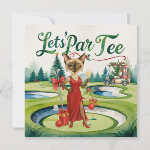 Golf Christmas Let's Par T-Shirt für Golfer Party Save The Date