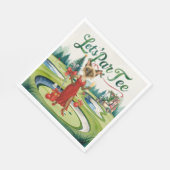 Golf Christmas Let's Par T-Shirt für Golfer Party Serviette (Ecke)