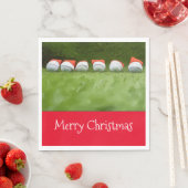 Golf Christmas Napkin mit Golfball und Weihnachtsm Serviette (Beispiel)