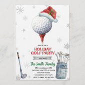 Golf Christmas Party Invitation Einladung (Vorderseite)