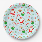 Golf Christmas Party Pappteller (Vorderseite)