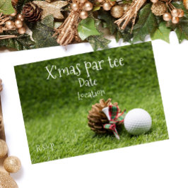 Golf Christmas Party Par Tee mit Golfball Einladung