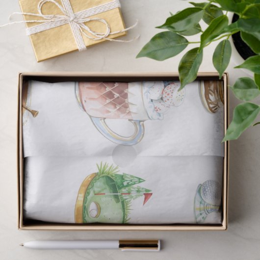 Golf Christmas Party with golf bakery themed Seidenpapier (Geschenk)