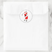 Golf Christmas Runder Aufkleber (Tasche)