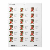 Golf Christmas themed for Cat Lover Golfer Golfing Adressaufkleber (Vorne)