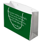 Golf Christmas themed gifts for golfer Große Geschenktüte (Rückseite Schrägansicht)