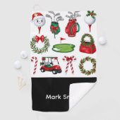 Golf Christmas themed Golfhandtuch (Insitu)