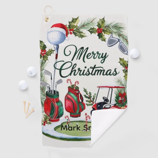 Golf Christmas themed   Golfhandtuch (Insitu)