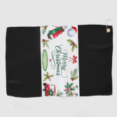 Golf Christmas themed   Golfhandtuch (Horizontal)