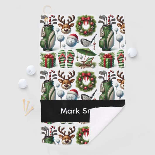 Golf Christmas themed   Golfhandtuch (Insitu)