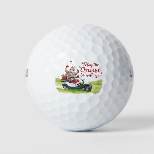 Golf Christmas themed  with Santa Claus Golfball (Vorderseite)