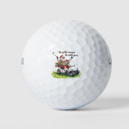 Golf Christmas themed with Santa Claus Golfball