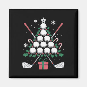Golf Christmas Tree Holiday T Shirt für Golf Lover Magnet