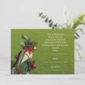Golf Christmas with golf Bag on green Einladung (Stehend Vorderseite)