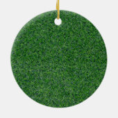 Golf Christmas Wreath with Golfer Name Keramik Ornament (Hinten)