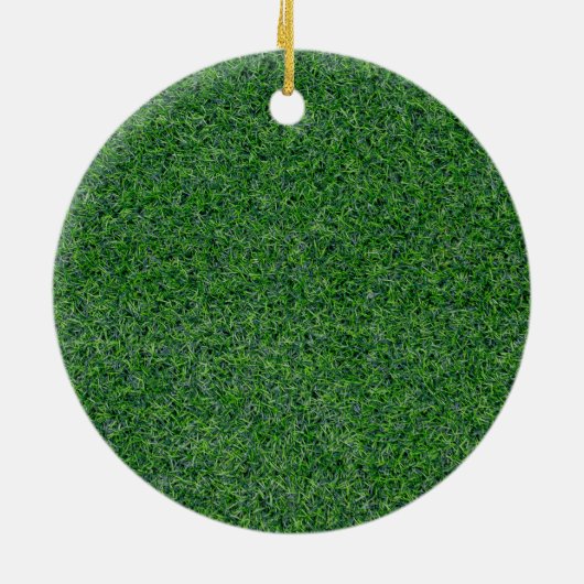 Golf Christmas Wreath with Golfer Name Keramik Ornament (Hinten)