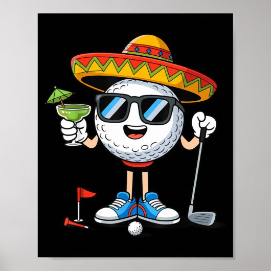 Golf cinco de mayo Golfen  Poster (Vorne)