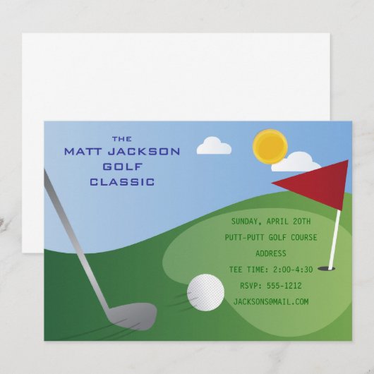 Golf Classic Einladung (Vorne/Hinten)