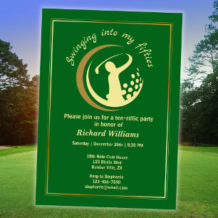 Golf Classic Green Golden Player 50. Geburtstag Einladung