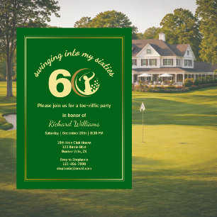 Golf Classic Green Golden Player 60. Geburtstag I Einladung