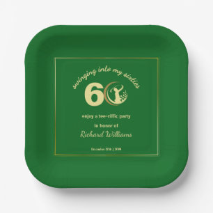 Golf Classic Green Golden Player 60. Geburtstag I Pappteller