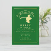 Golf Classic Green Golden Player Herren 50. Geburt Einladung (Stehend Vorderseite)