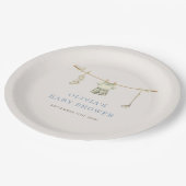 Golf Clothesline Baby Shower Party Pappteller (Schrägansicht)