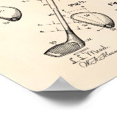 Golf Club 1910 Patentart - Alter Peper Poster (Ecke)