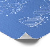 Golf Club 1919 Patentart - Blueprint Poster (Ecke)