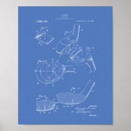 Golf Club 1919 Patentart - Blueprint Poster