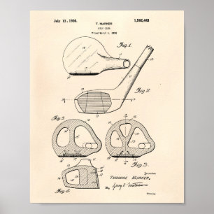 Golf Club 1926 Patentkunst - Alter Peper Poster