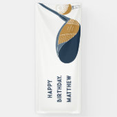 Golf Club and Ball Personalized Golfers Birthday Banner (Vertikal)